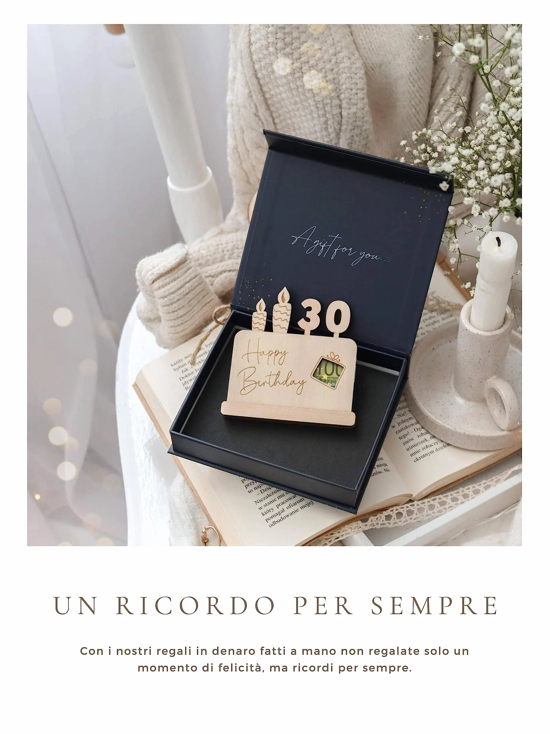 Joli Coon Biglietto auguri 30 anni - Regalo in denaro 30 compleanno