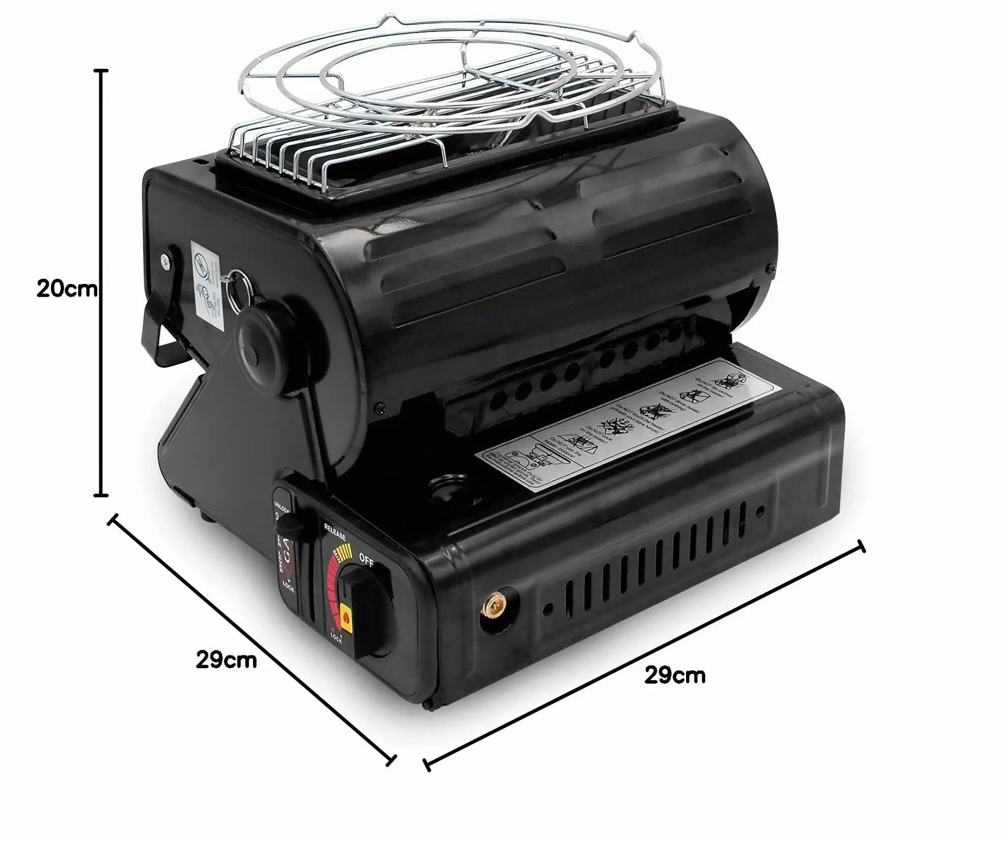 Yinleader Stufa a gas in ceramica 1,3 kW nero per esterni