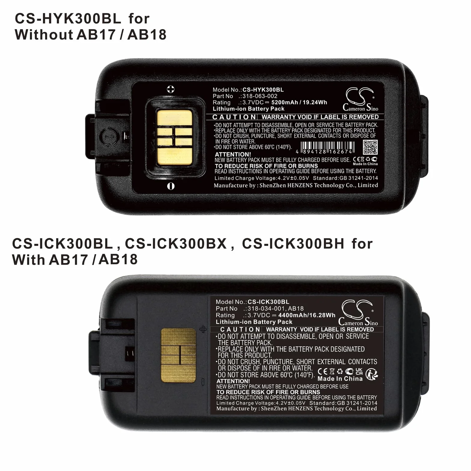 TECHTEK Batteria 6800mAh compatibile con Intermec CK3, CK3A, CK3B, CK3C, CK3C1, CK3N, CK3N1, CK3R, CK3X, EDA61K