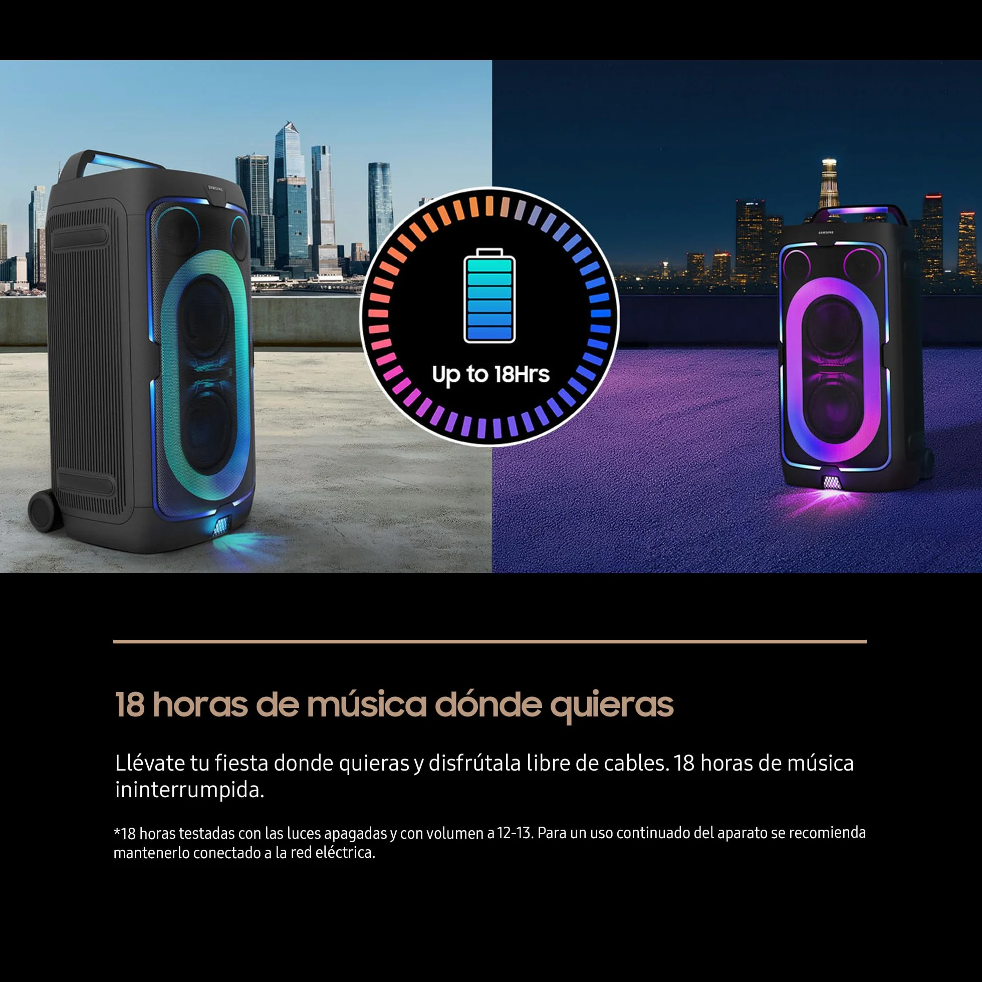 Samsung Sound Tower MX-ST50F/ZF 240W Audio Bidirezionale 18h Autonomia IPX4 Party Lights Bluetooth 2025