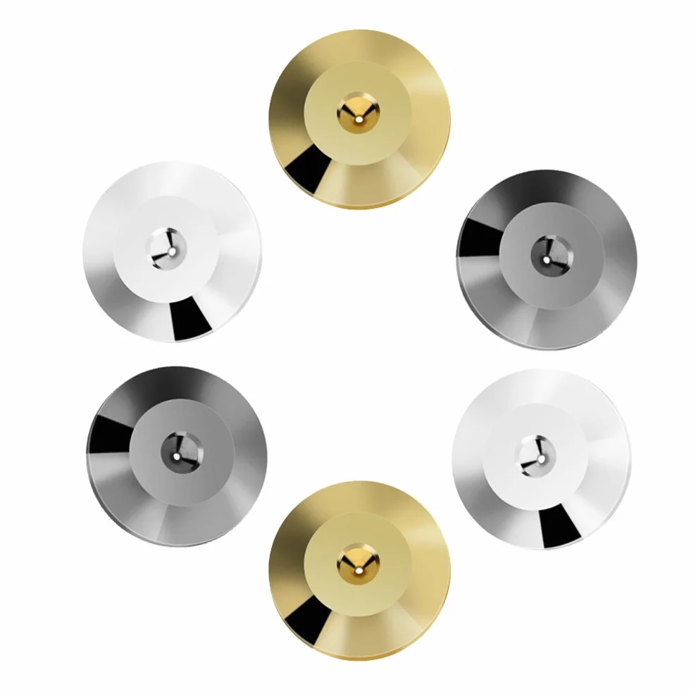 Zerone 8 pezzi Punte per Altoparlanti in Rame, Supporti Antivibrazione 25 x 4 mm, Isolanti per Piedi Cuffie e Speaker