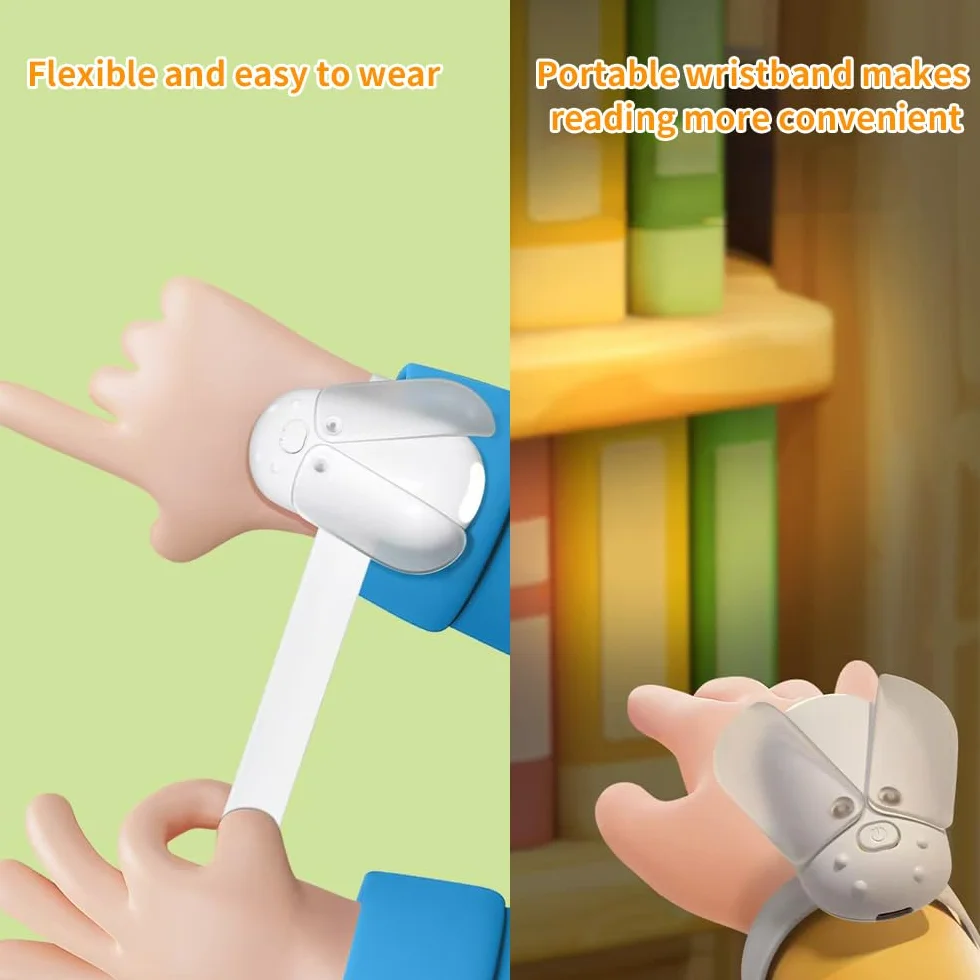 Firefly Mini luce da polso ricaricabile LED occhio protezione lettura 3 temperatura colore regolabile