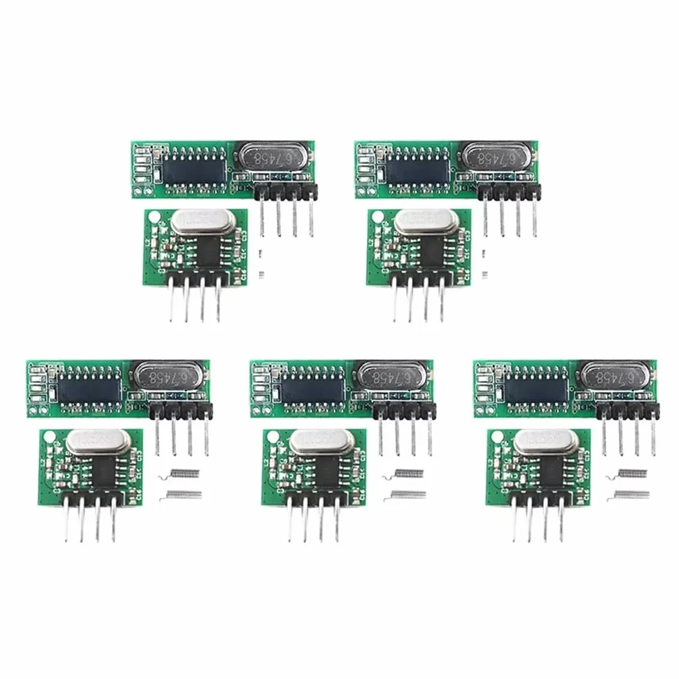 433 Mhz Supereterodina Modulo Ricevitore e Trasmettitore Wireless Kit DIY Antenna