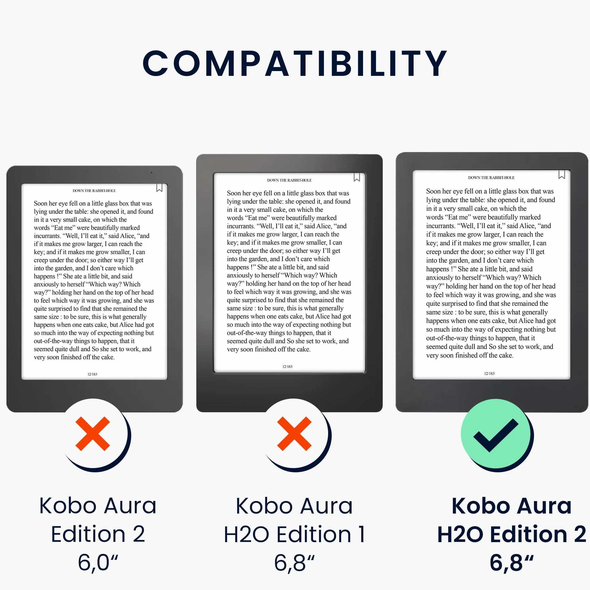 kwmobile Custodia Compatibile con Kobo Aura H2O Edition 2 Cover Jeans Denim Blu Scuro