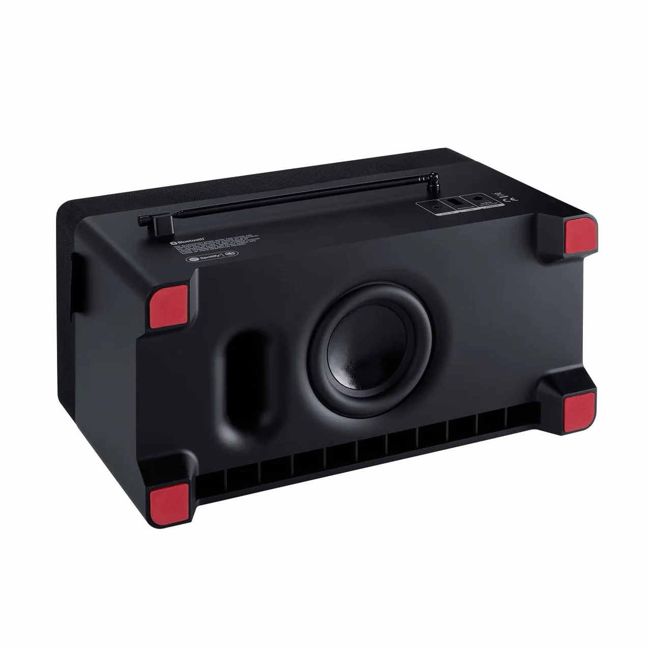 Teufel RADIO 3SIXTY Altoparlante Bluetooth con Radio Digitale Premium DAB+, 360° Suono e Subwoofer, Radio Internet, Funzione Power Bank - Nero