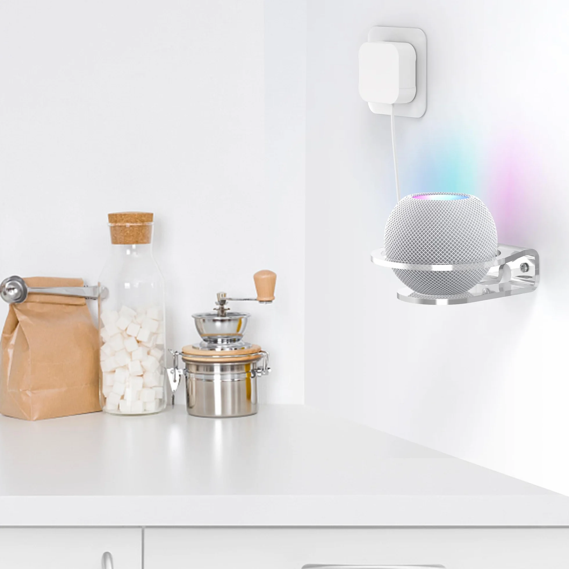Cozycase Supporto da parete Compatibile con Dot 5/4a & Homepod Mini, mensola in acrilico 1-Pack