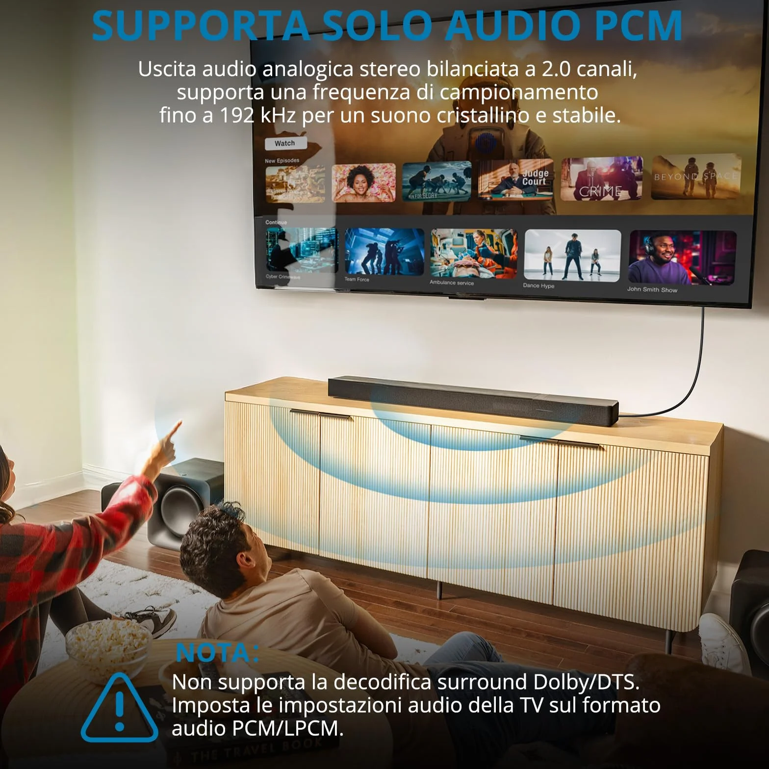 AUTOUTLET Convertitore Audio HDMI eARC/ARC a RCA 192KHz/24bit Supporta CEC PCM 2.0 Cavo 150 cm