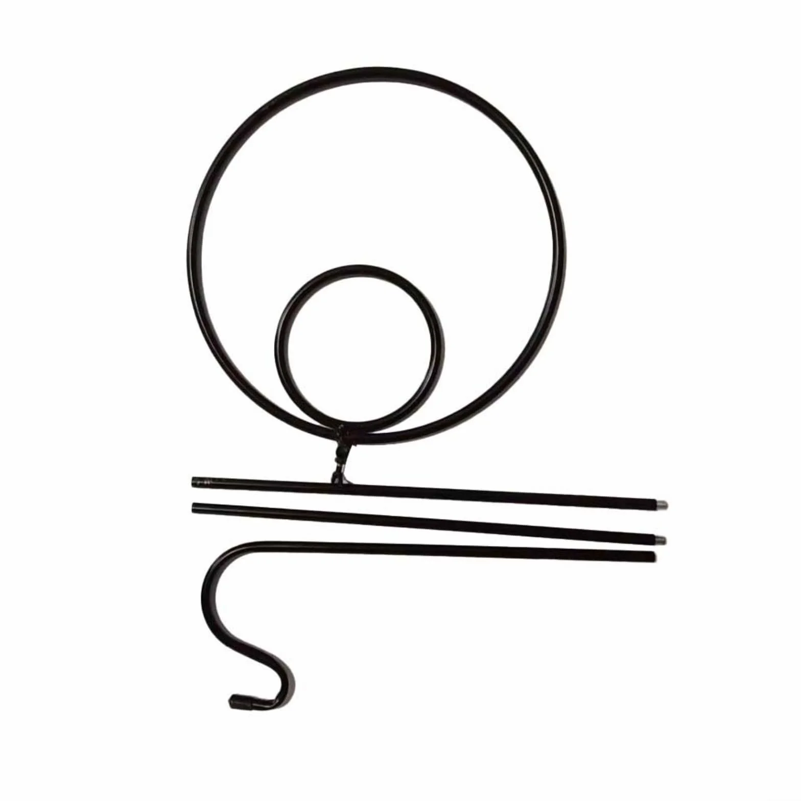 Espositore da giardino Iron Shepherd's Hook 1,2 m resistente alla ruggine nero