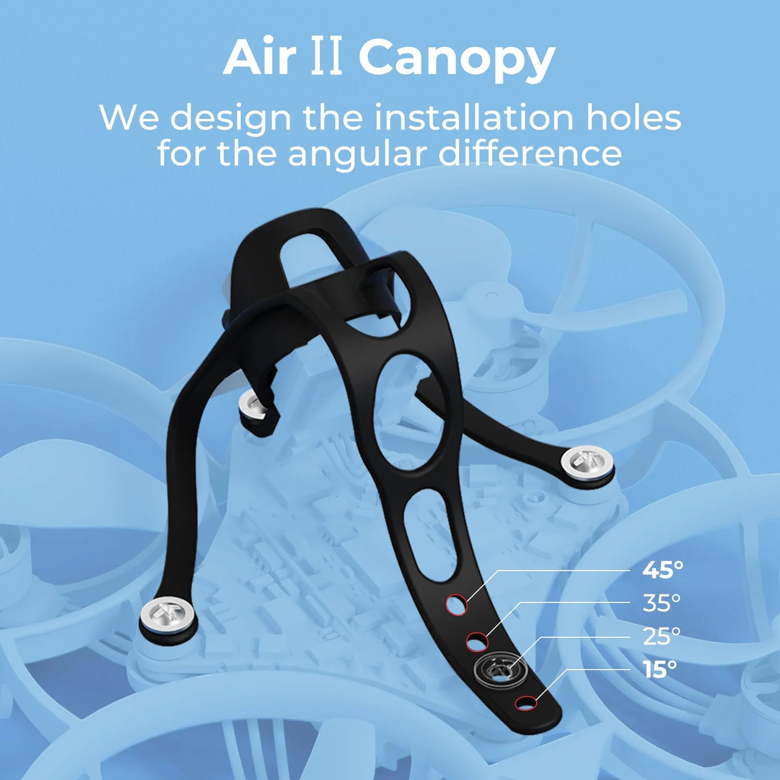 BETAFPV Air II Canopy 15°-45° Adjustable Camera Angle for 9-10mm Camera Whoop Drone