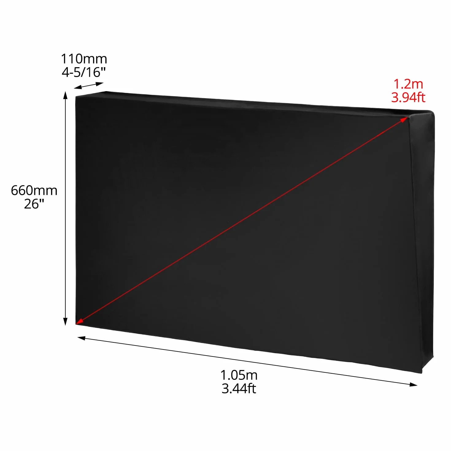 QWORK Copertura TV Esterna 40-42" Oxford 600D Resistente alle Intemperie