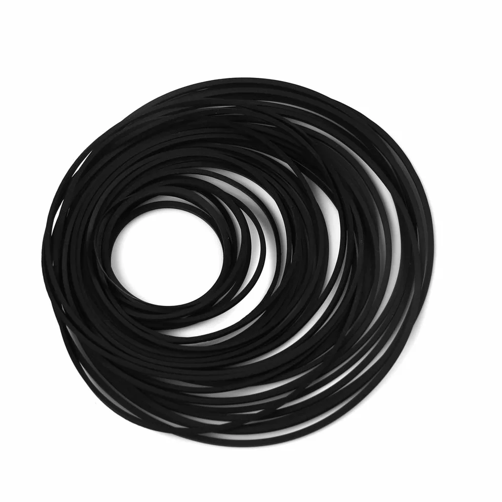 Cinghie quadrate in gomma assortite universali 26-120 mm per riparazione registratori macchine video DVD