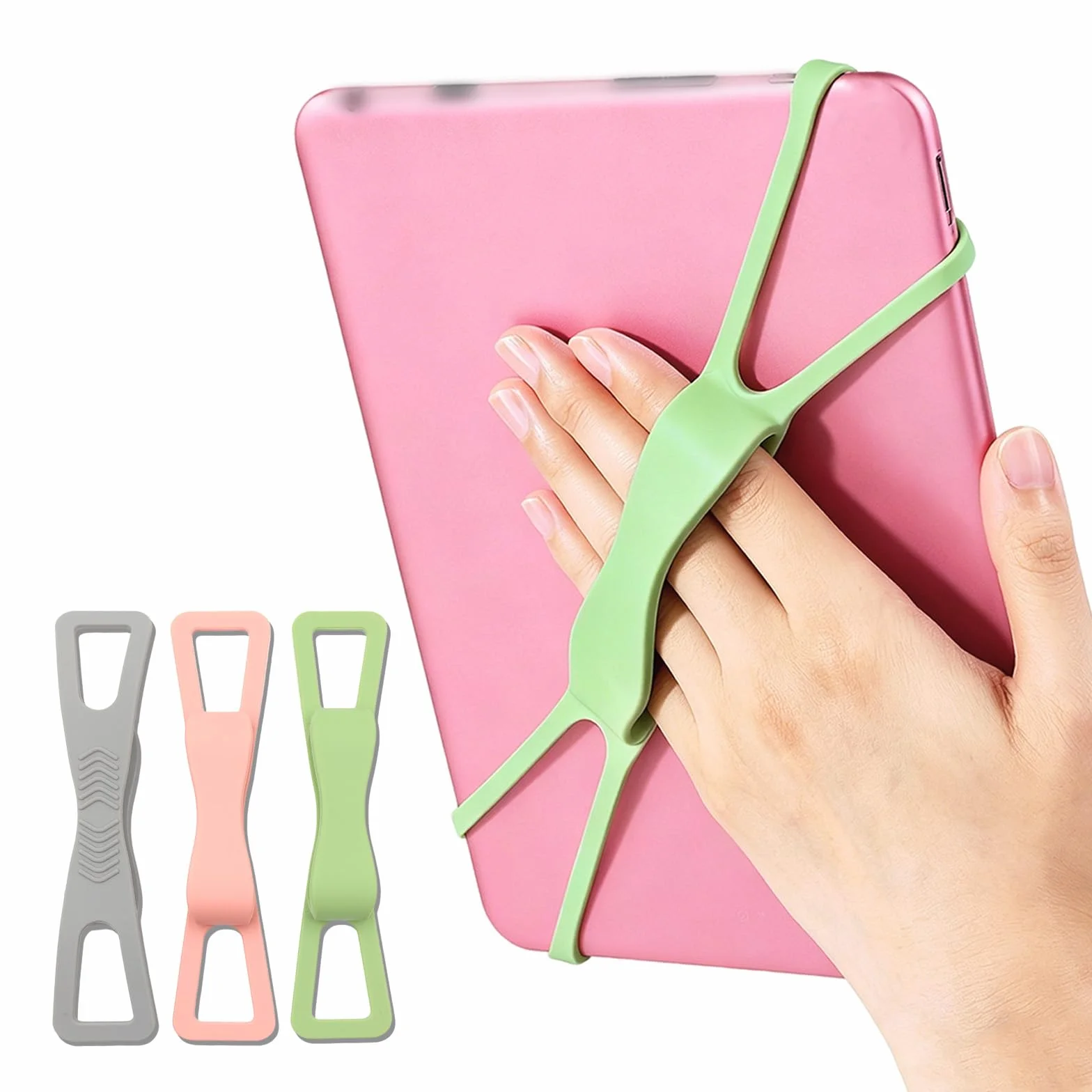 Supporto Universale per Kindle eReaders Tablet, 3 Pezzi Silicone Antiscivolo Cinturino di Presa Compatibile Fire Paperwhite