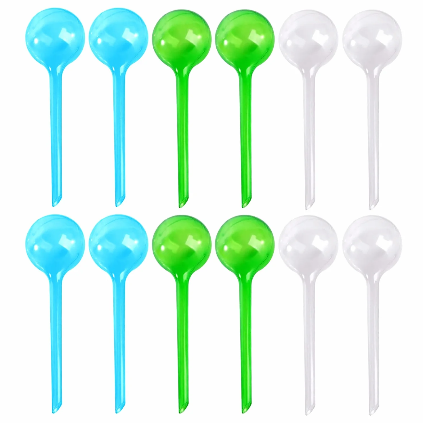 12 Acqua di Fiori Automatici in Plastica, A Sfera di Pianta Creativa, Trasparente E Visibile, Riutilizzabile, Adatto al Giardino all'Interno E All'Aperto.