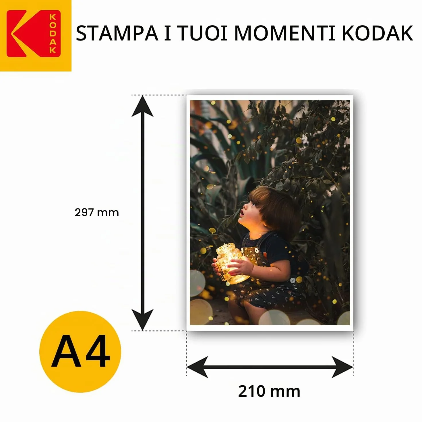KODAK Picture Paper Carta Fotografica Lucida A4 230g/m² 25 Fogli
