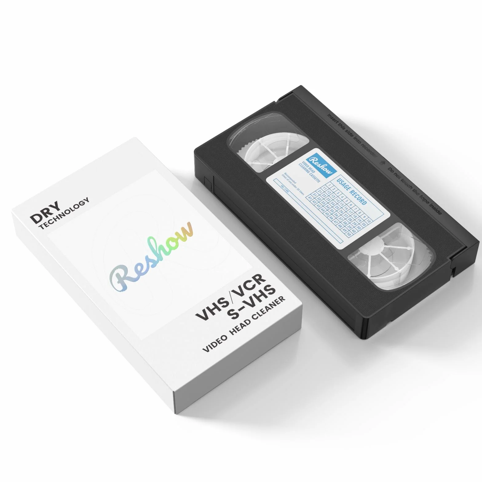 Reshow Pulitore per Testine VCR/VHS - Tecnologia a Secco per Lettore