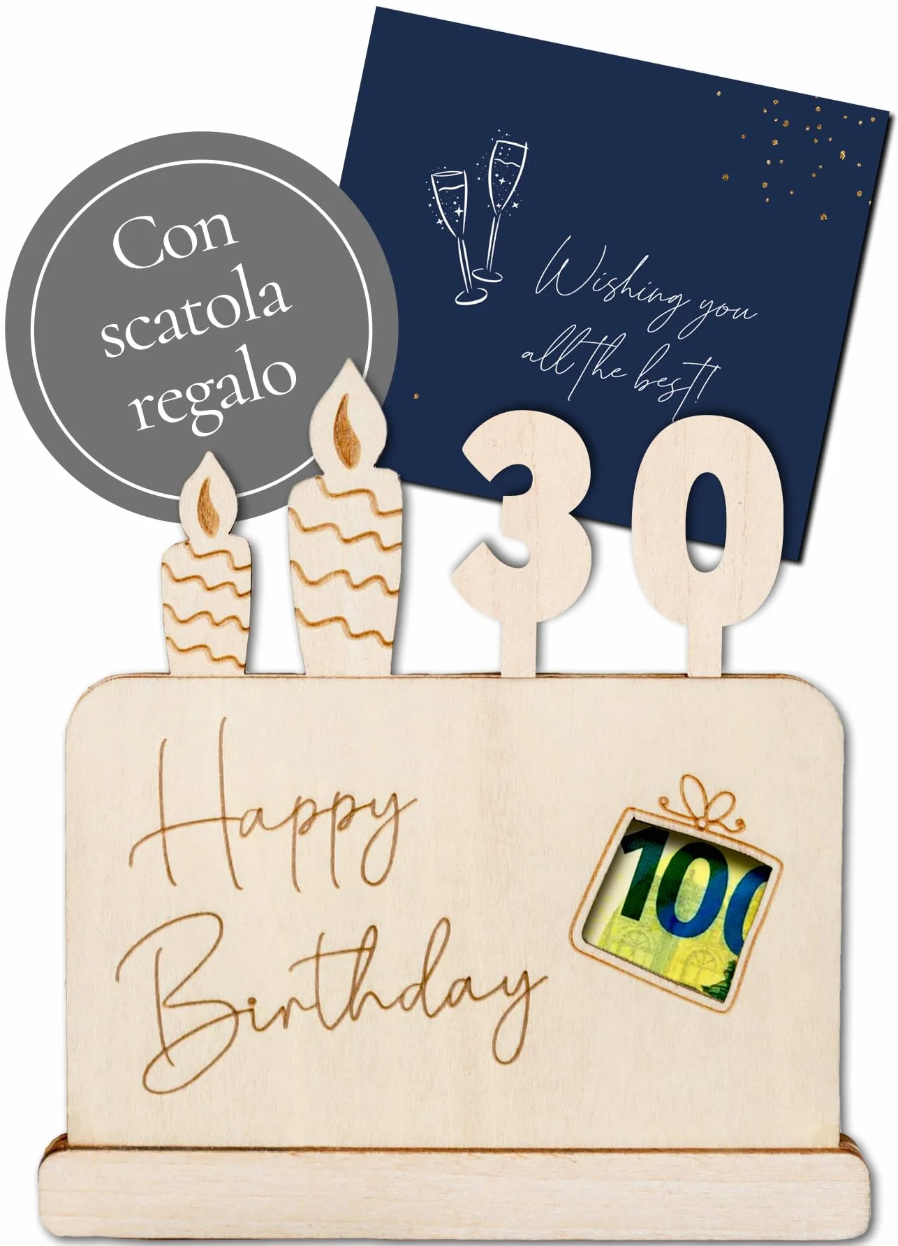 Joli Coon Biglietto auguri 30 anni - Regalo in denaro 30 compleanno