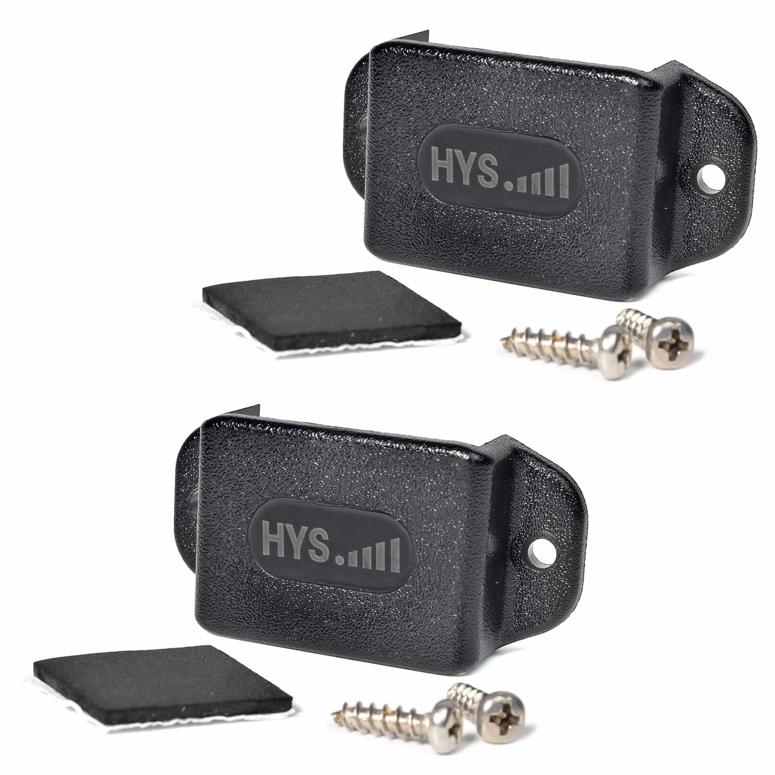 HYS Supporto radio auto Motorola Baofeng Yaesu Midland walkie talkie clip (2 szt, czarny)