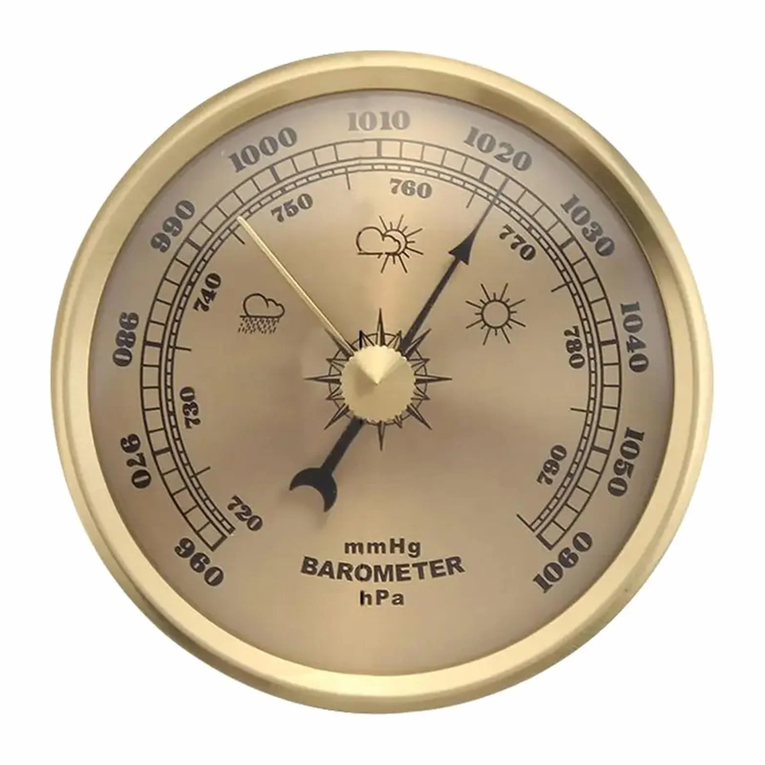 Barometri Analogico Misuratore di Pressione Atmosferica Manuale Operare Stili Antichi Attrezzatura Meteorologia per Laboratorio Acciaio Inox Meteo Barometro