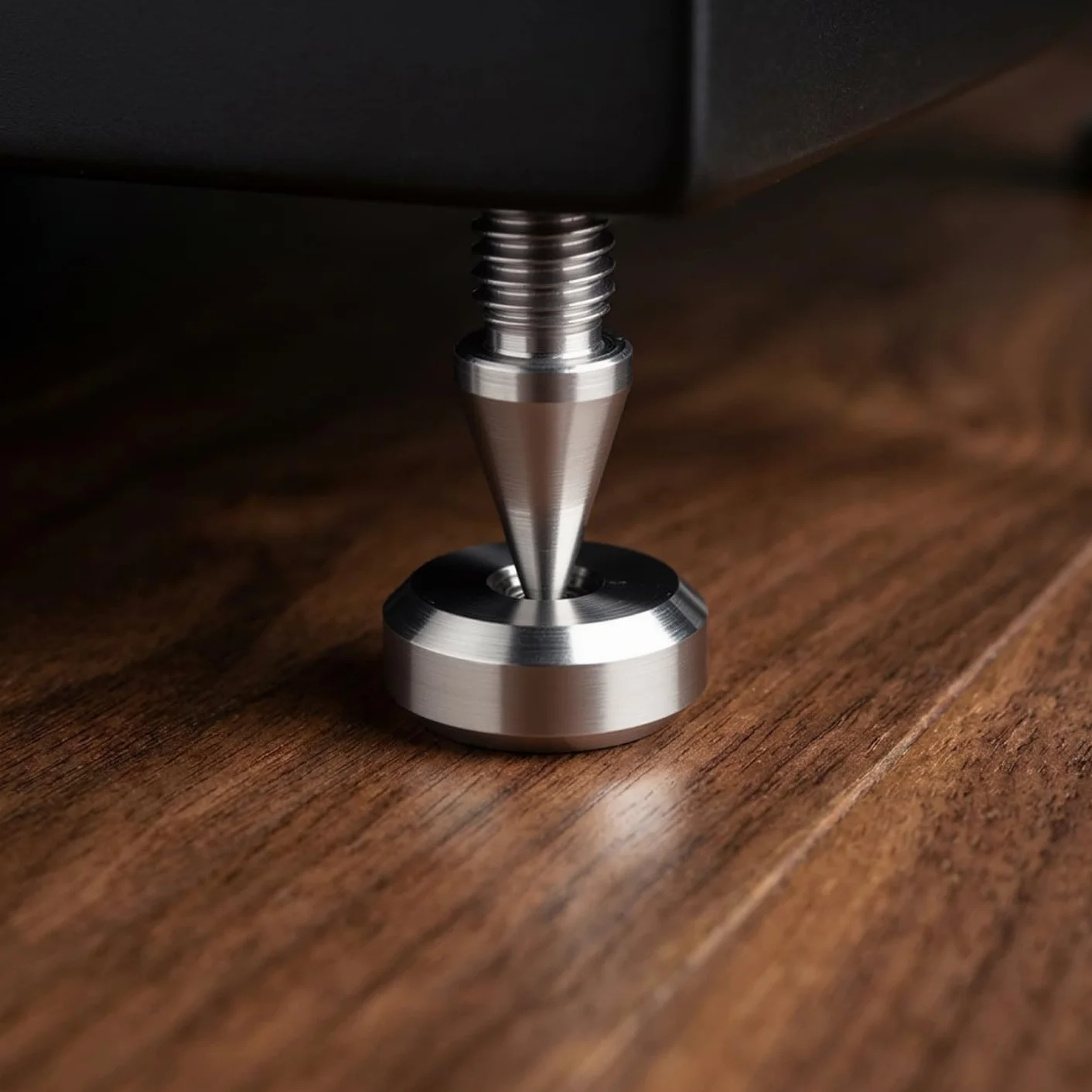 PrecisionGeek Punte e cuscinetti per altoparlanti acciaio inossidabile M6 cono 10 mm cuscinetti 16 mm smussata