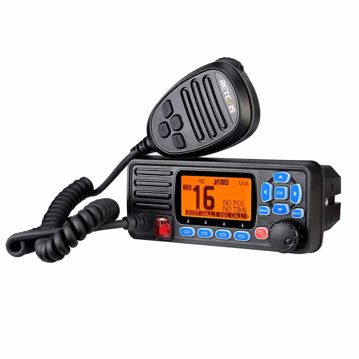 Retevis RA27 Ricetrasmettitore VHF Marino Portatile Impermeabile IP67 DSC GPS 88 Canali