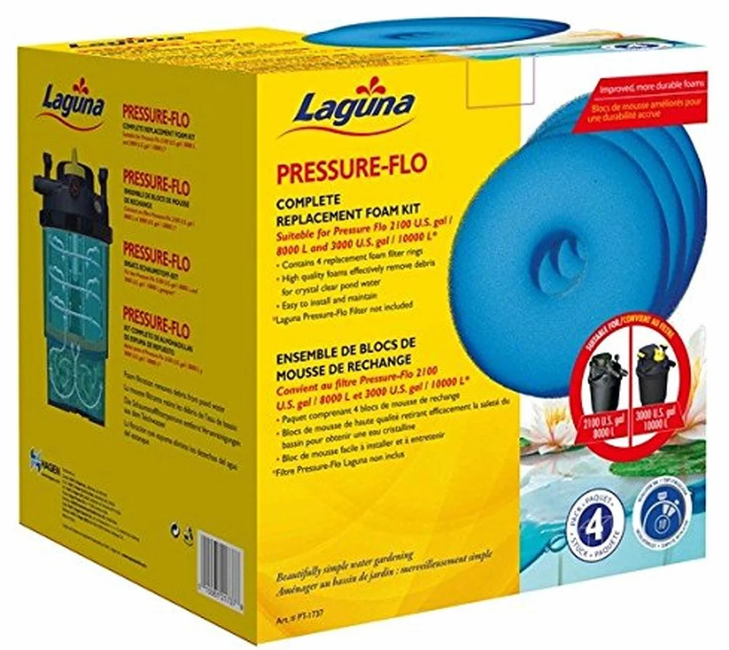 Laguna Esponjas para Pressure Flo 10000 4Uds
