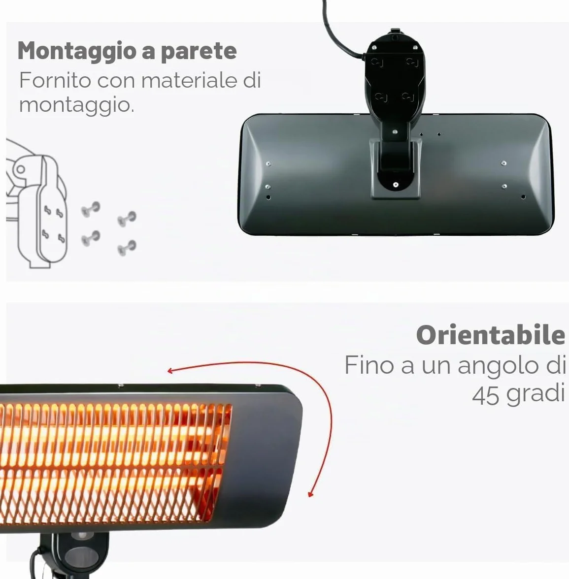 Alpina Riscaldamento a infrarossi da parete 2000 W IP34