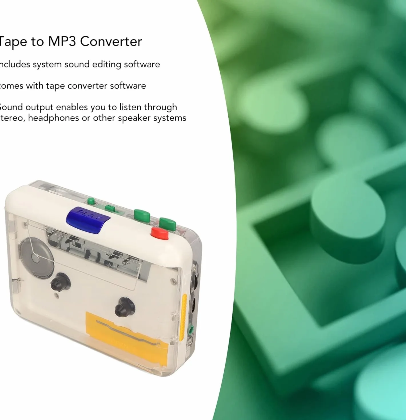 Lettore K7 Cassette Portatile Convertitore MP3 per PC
