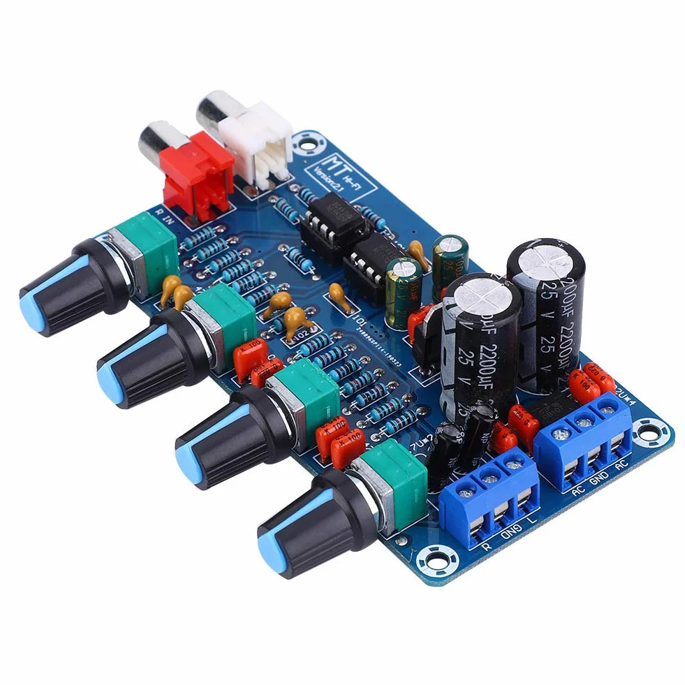 Preamplificatore NE5532 con Scheda Tonale e Volume Regolabile Bassi Medio-alti