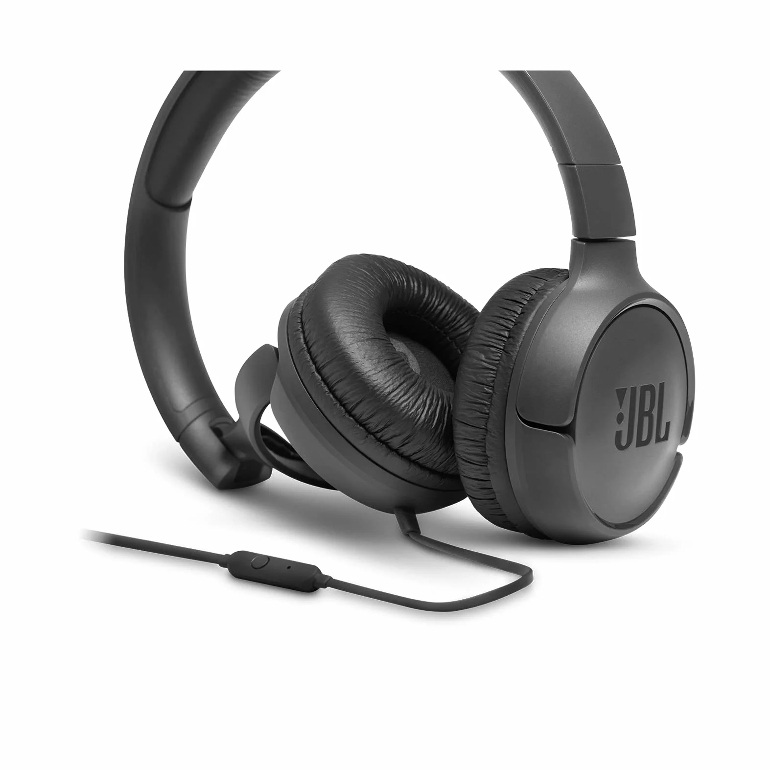 JBL Tune 500 Cuffie Sovraurali On Ear con Microfono, JBL Pure Bass Sound, Compatibile con Siri e Google, Nero