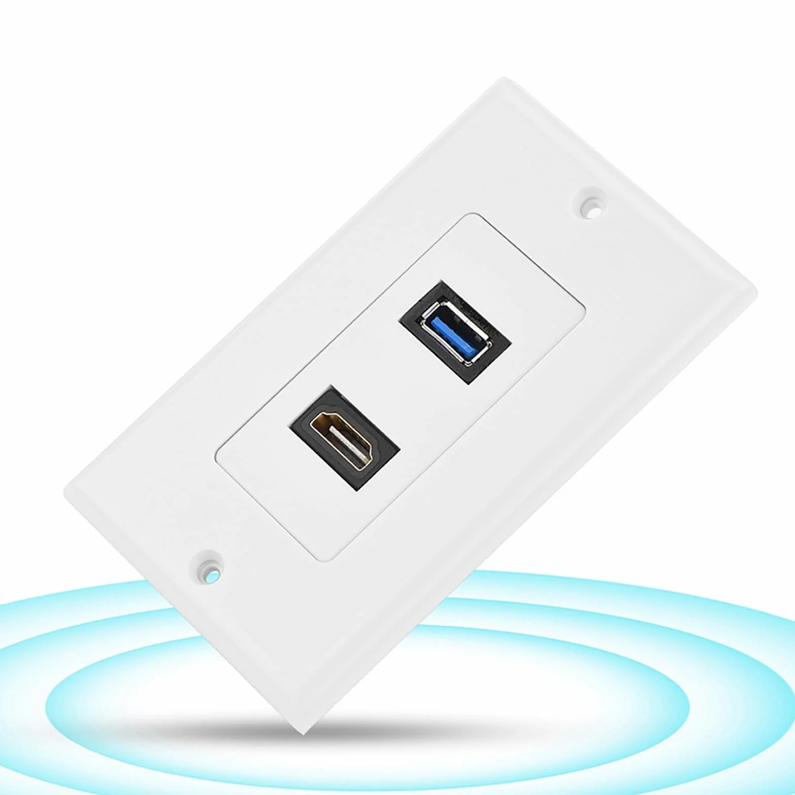 Crabtree HDMI 2.0 USB 3.0 Ethernet Wall Plate Multimedia Panel