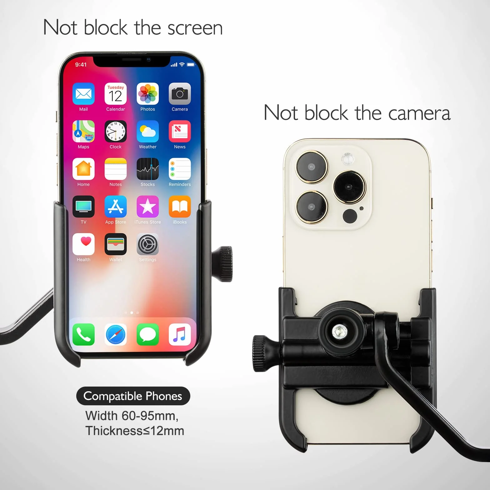 Porta Cellulare Moto Supporto Telefono per Specchio Retrovisore 360° Rotabile
