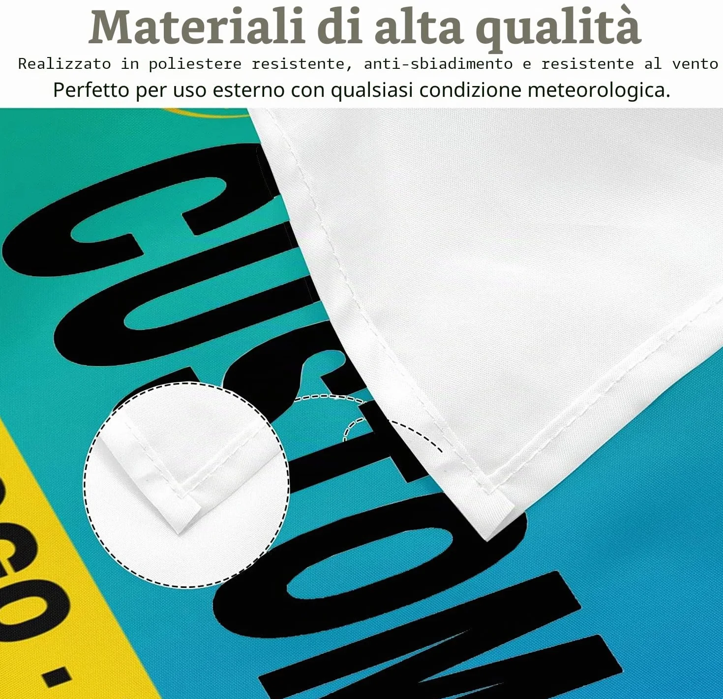 Striscione personalizzato con bandiere - crea la tua bandiera con immagine, testo, logo per arredamento giardino