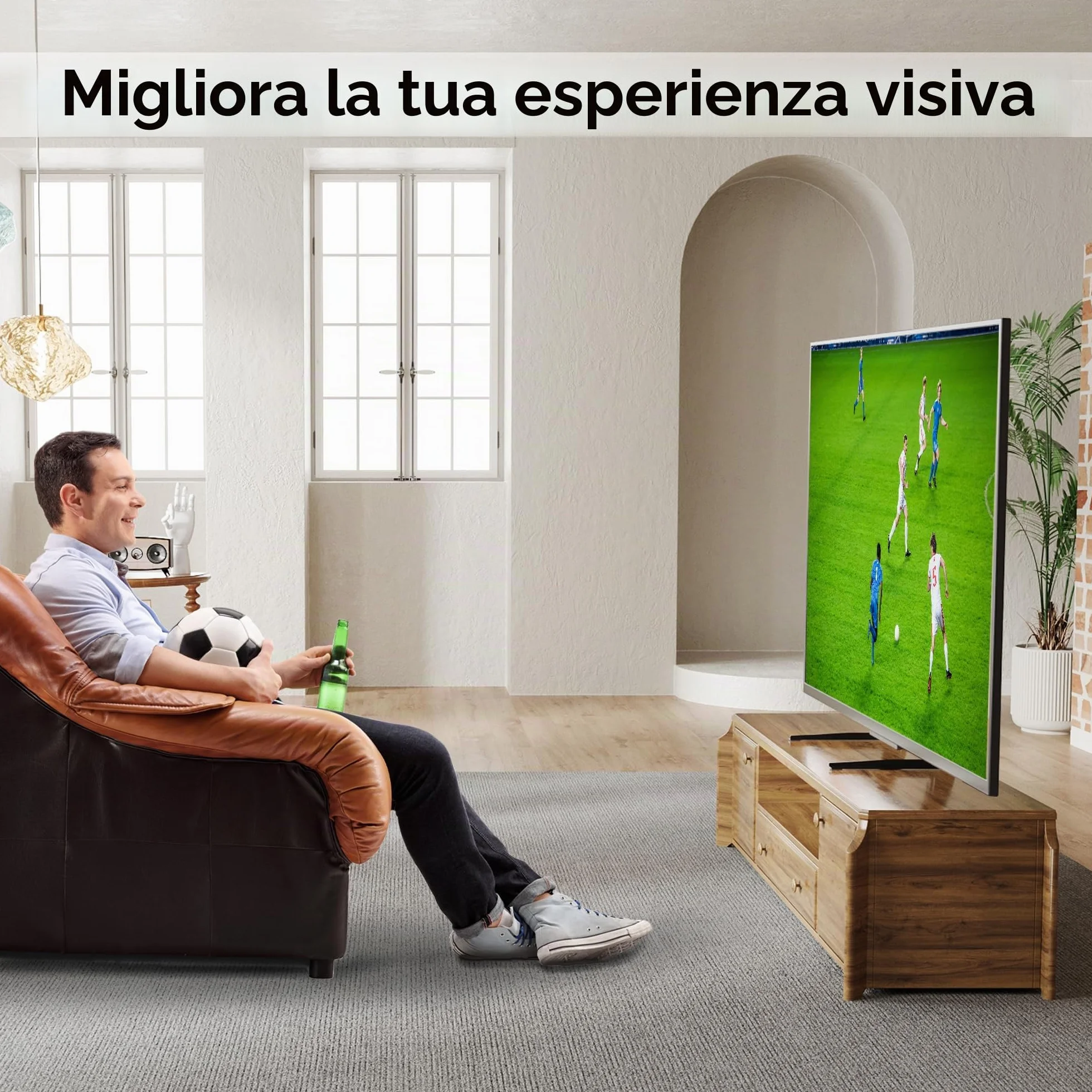 BONTEC Supporto TV Universale 22-65 Pollici VESA 800x400 mm Regolabile 50 kg