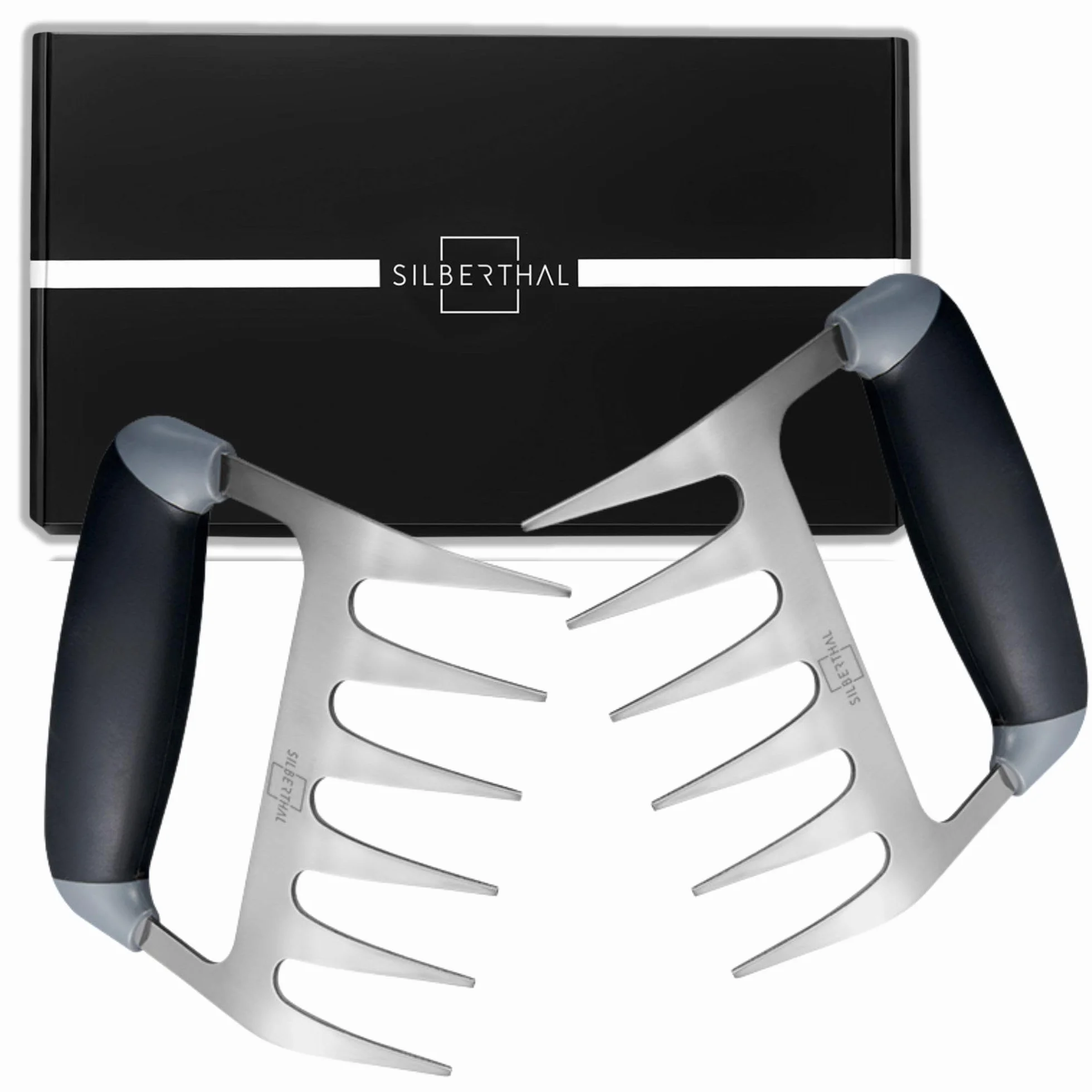 SILBERTHAL Pulled pork artigli per carne – Set artigli pulled pork – Forchettoni da carne BBQ – Barbecue artigli – Acciaio inox