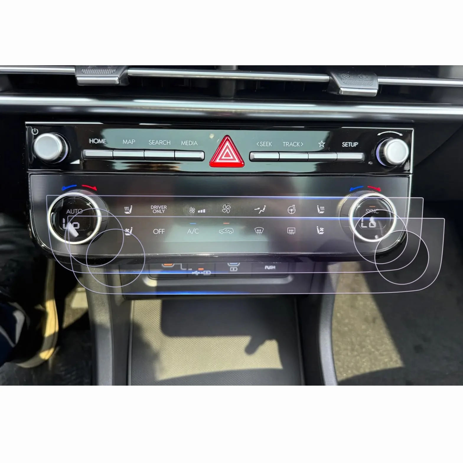 Pellicola Protettiva per Climatizzatore Hyundai Tucson NX4 Facelift 2025 2026 2027, Nano Display Touchscreen Antiurto 6H Antigraffio, 2 Pezzi