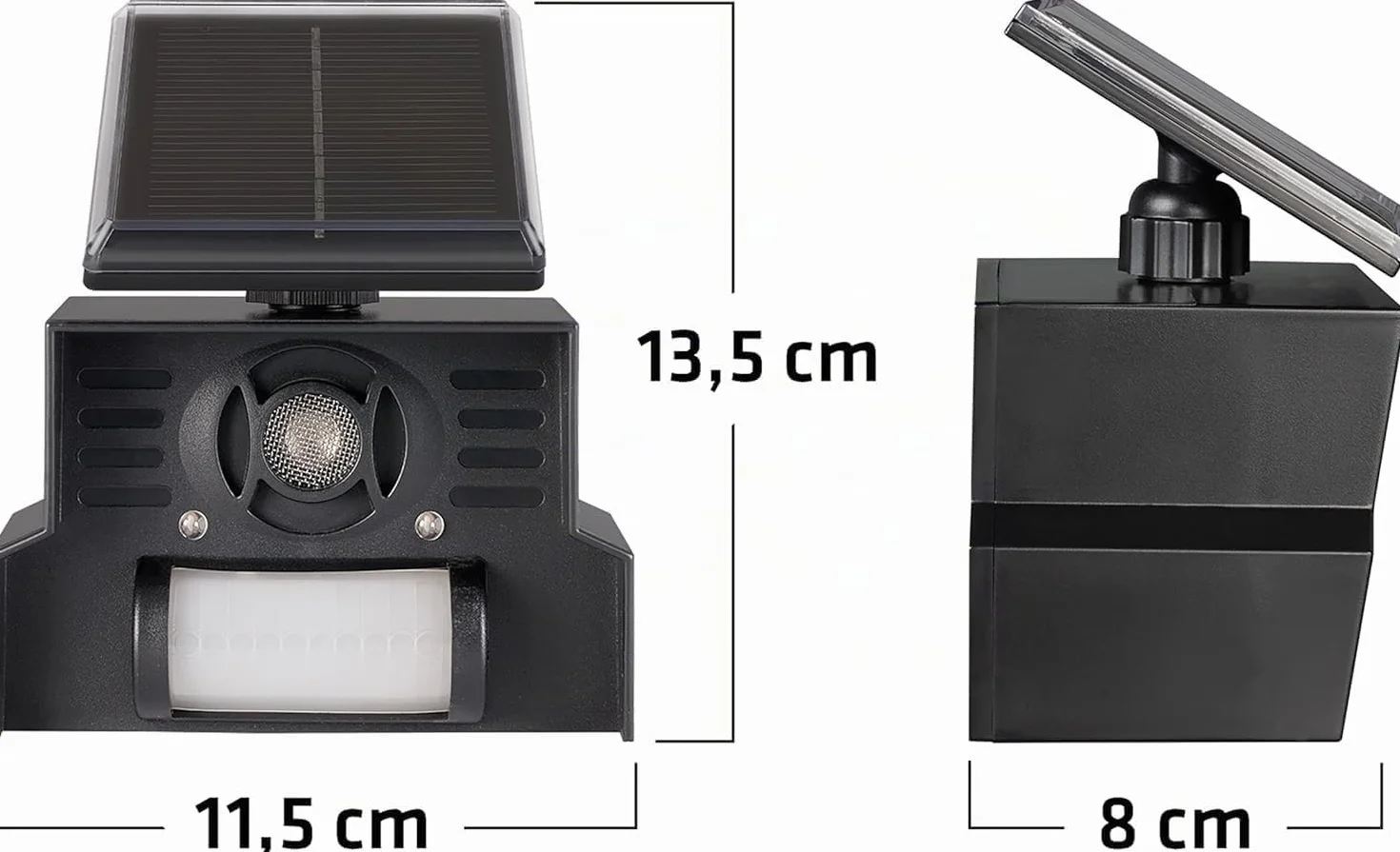 GARDIGO® Dissuasore per Piccioni | Ultrasuoni per Piccioni | Spaventa Uccelli con Pannello Solare | Deterrente Uccelli con Luce Flash a LED | 23-50 kHz | Copertura 110°/7 m | Antipiccioni