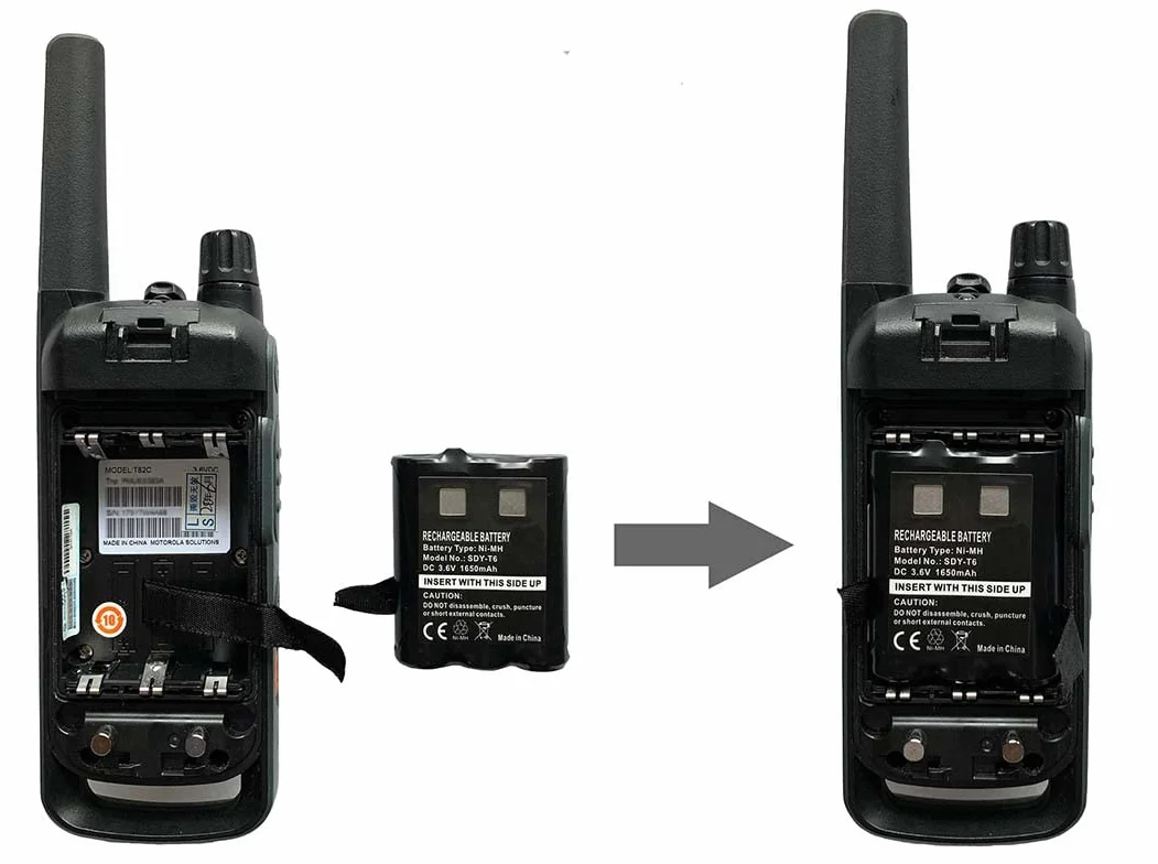 Motorola PMR446 Radio Walkie Talkie TLKR T92 H2O 2 baterie 1650 mAh 3,6 V