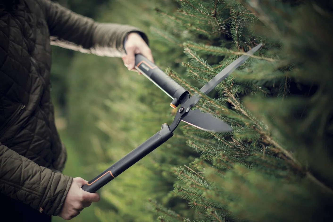 Fiskars Nożyce do żywopłotu SingleStep, ostrza faliste ze stali, 58 cm, HS22