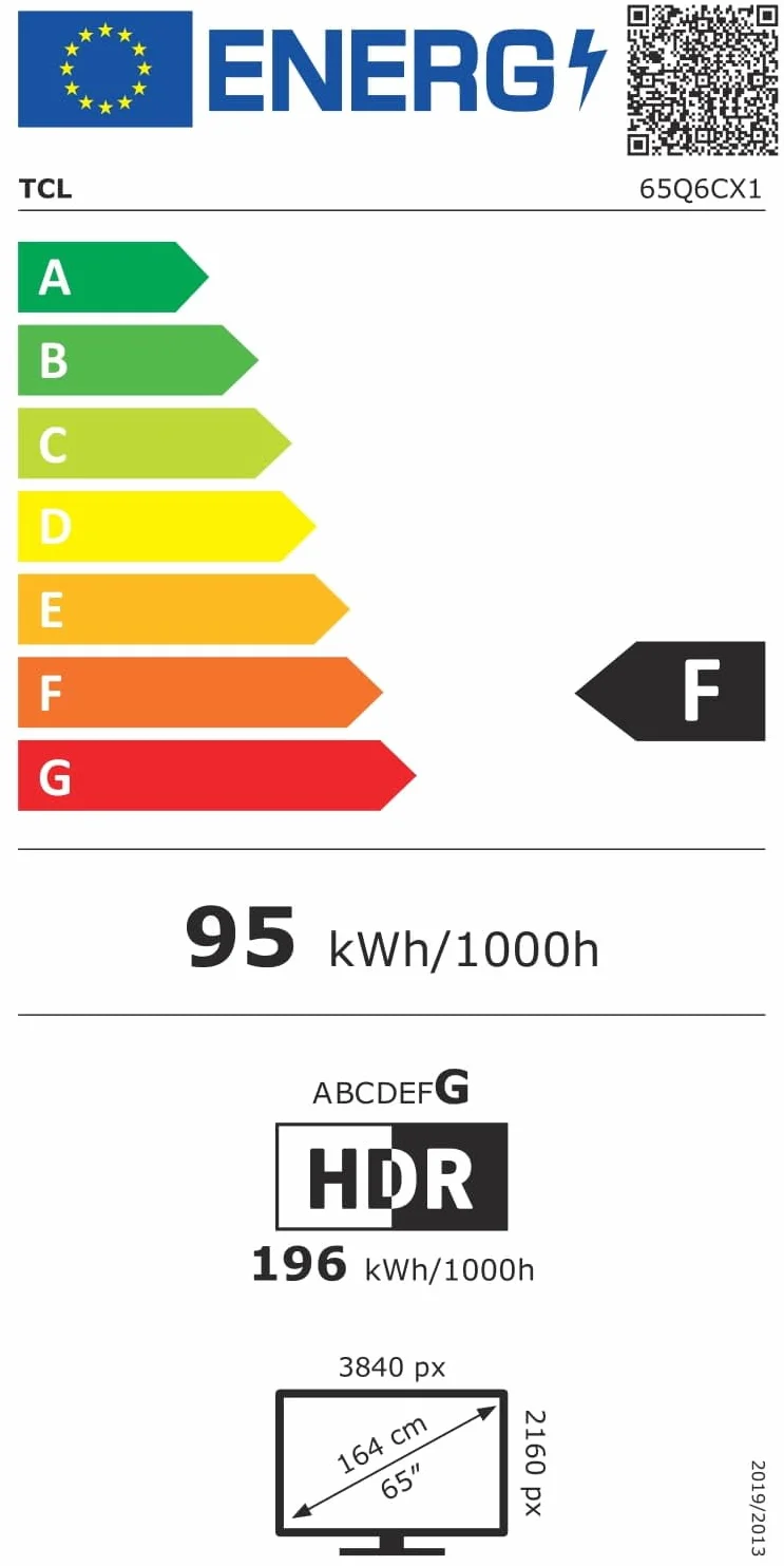TCL 65Q6C 65" QD-Mini LED SMART TV 4K HDR Premium 1000nits Google TV Dolby Vision Atmos Onkyo 2.1 Motion Clarity Pro 144 Hz Game Master