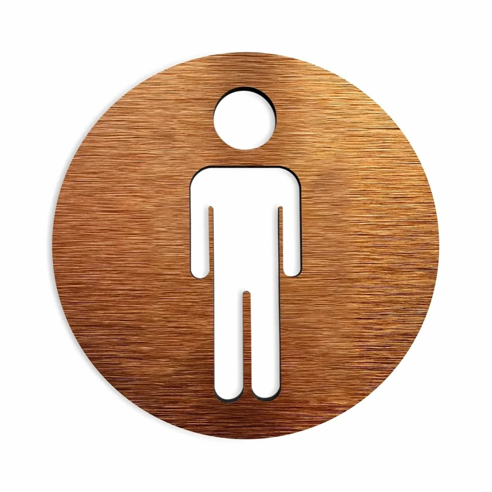 Segnaletica Per Toilette Targhe for bagni personalizzate di tutti i generi - Cartello for porta del WC - Targhe for bagno WC Pannello in alluminio composito Oro Argento Cartello Toilette(Men,10x10cm)