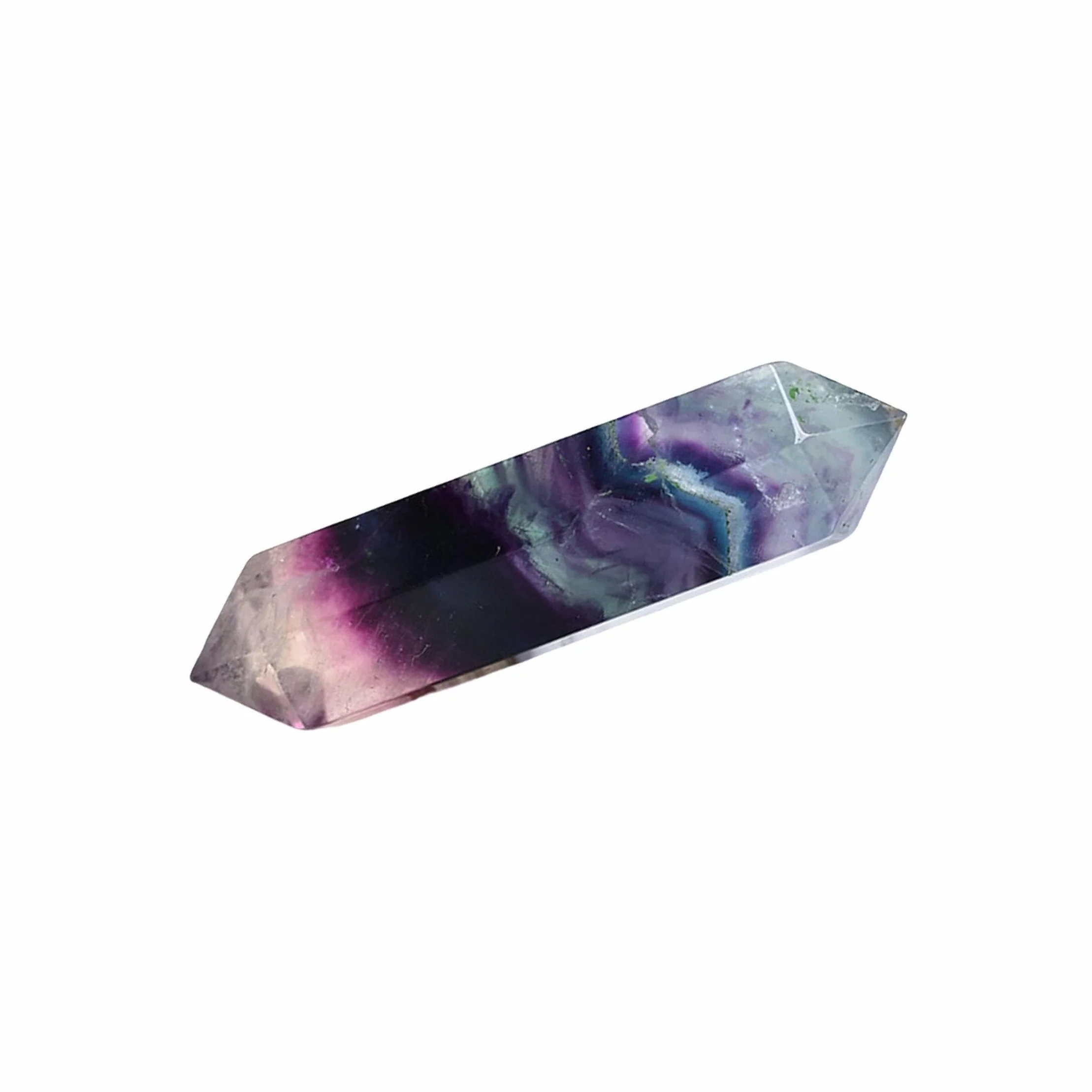 Cristallo di Fluorite Arcobaleno lucidato in Pietra di Quarzo Naturale, Regalo Esagonale, Prestazioni, amplificazione energetica, Ufficio a casa, Cristalli Pietra Quarzo Naturale lucidato,