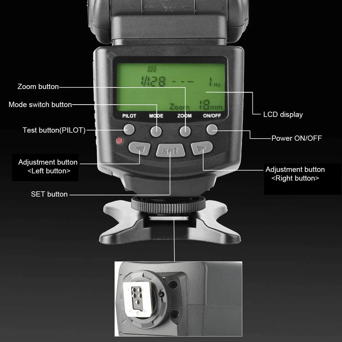 Meike MK430 E-TTL LCD Display Speedlite Shoe Mount Flash for Canon EOS DSLR Cameras