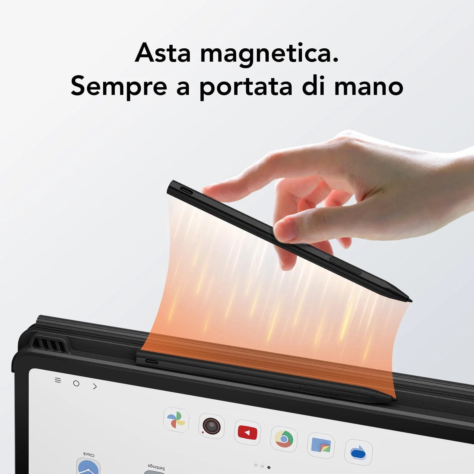 TCL T-Pen Stylus per NXTPAPER 14, NXTPAPER 11 Gen 2 - Penna digitale con 4096 livelli di pressione, batteria a lunga durata, Nero