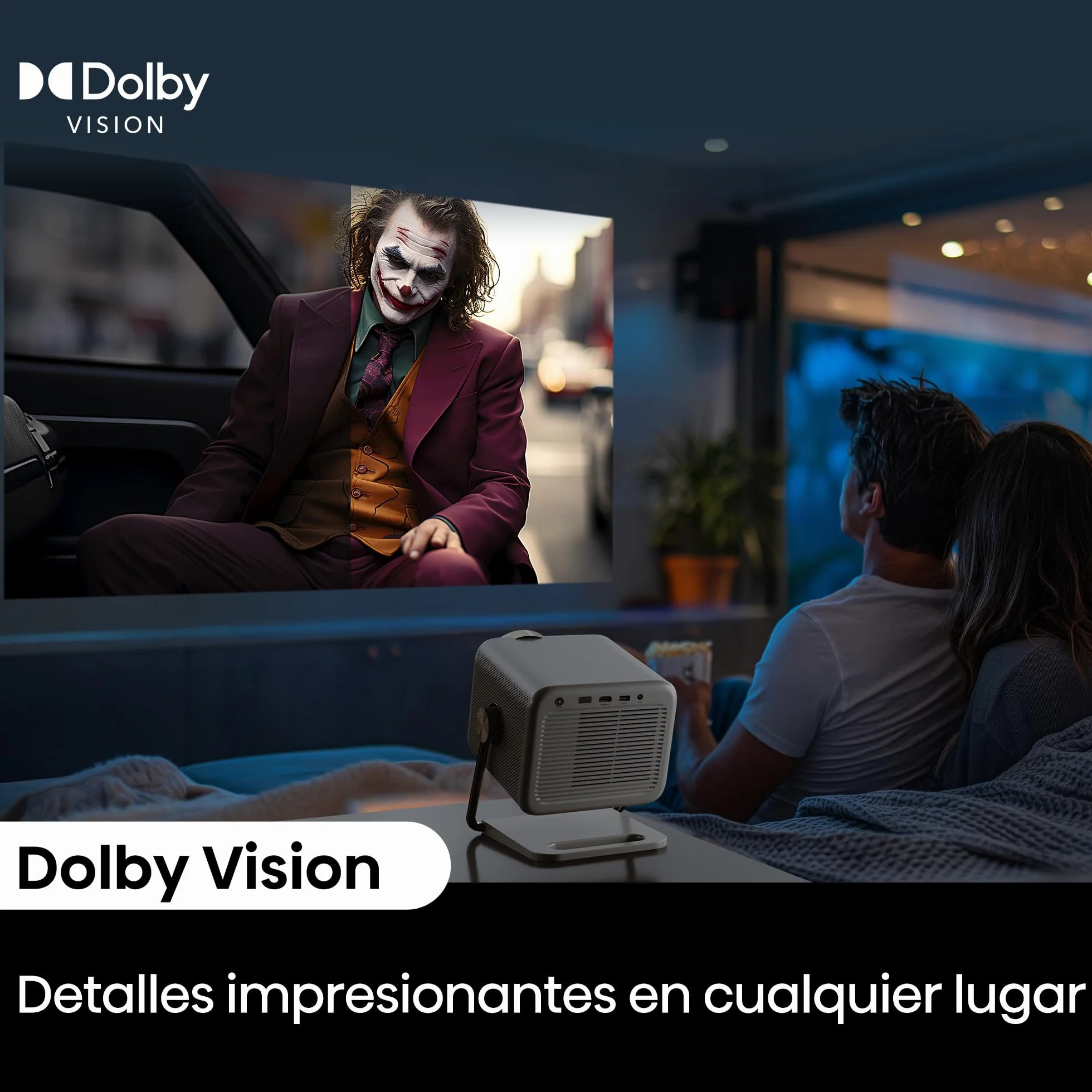 Hisense M2 Pro Proiettore Laser 4K, 1300 ANSI Lumen, 65-200 Pollici, Zoom Ottico, Dolby Vision, HDR10+, Smart TV VIDAA U7.6