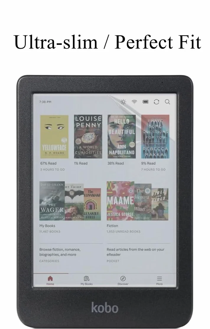 Pellicola salvaschermo per Kobo Clara Colour/Clara BW/Clara 2E eReader 6" Antiriflesso, confezione da 3