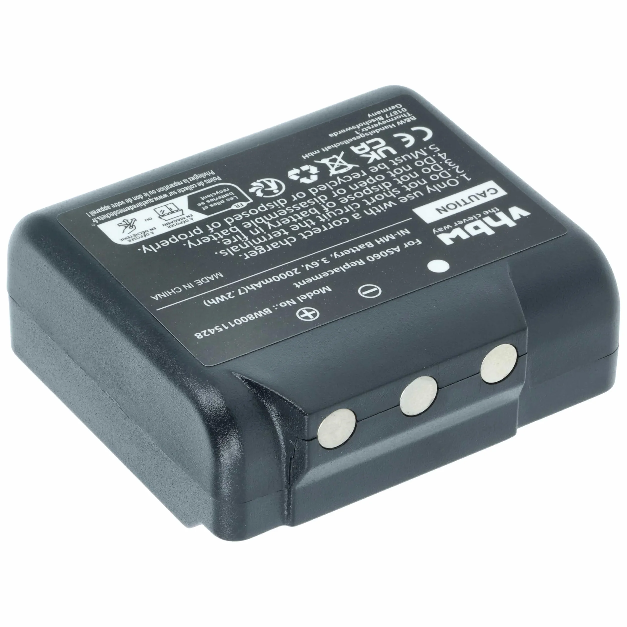 Bateria do IMET M550 Ares M550S Thor BE5500 BE3600 2000mAh 3,6V NiMH Nero