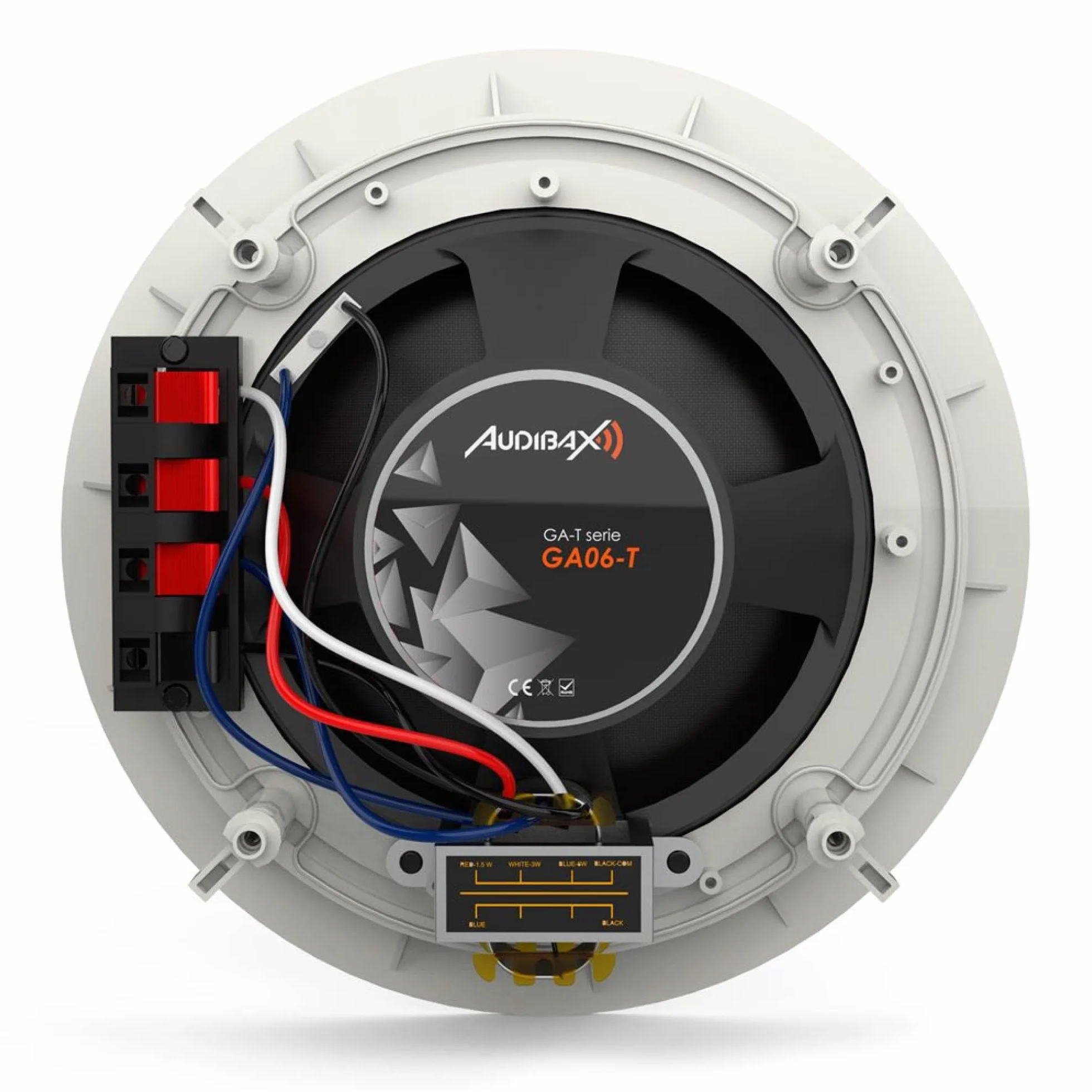 Audibax GA06-T Altoparlante da Incasso a Soffitto 100V 6,5 pollici 2 vie Passivo