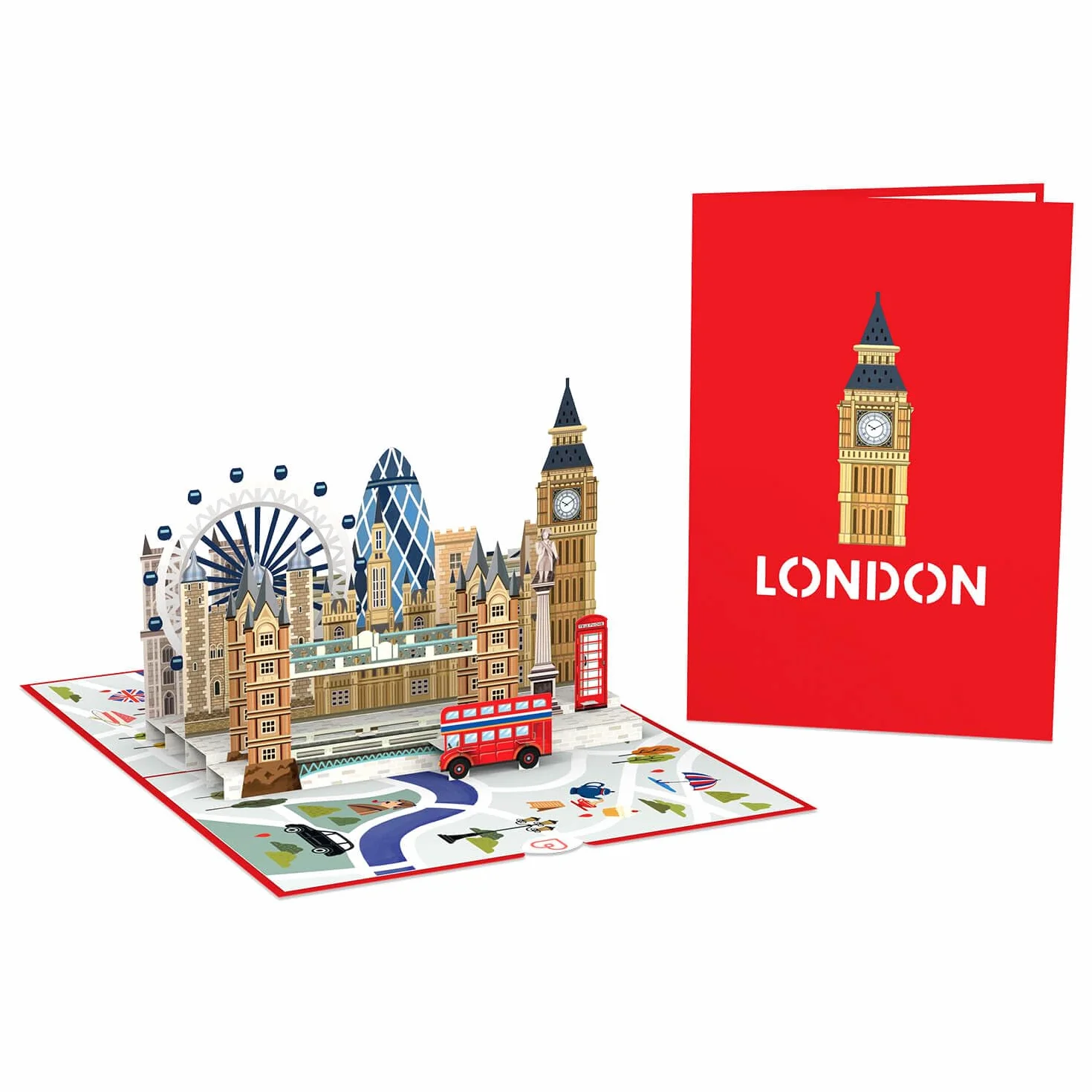 papercrush® Biglietto pop-up Londra 3D - Carta regalo viaggio sorpresa per uomo viaggiatore