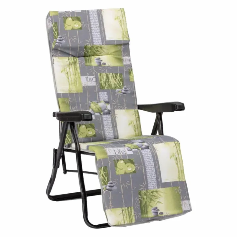 TECNOCUCI Materassino per Sdraio Automatica - Ideale Come Cuscino per Esterni - 157 x 48 x 2.5/5.7 cm. Made in Italy (Grigio)