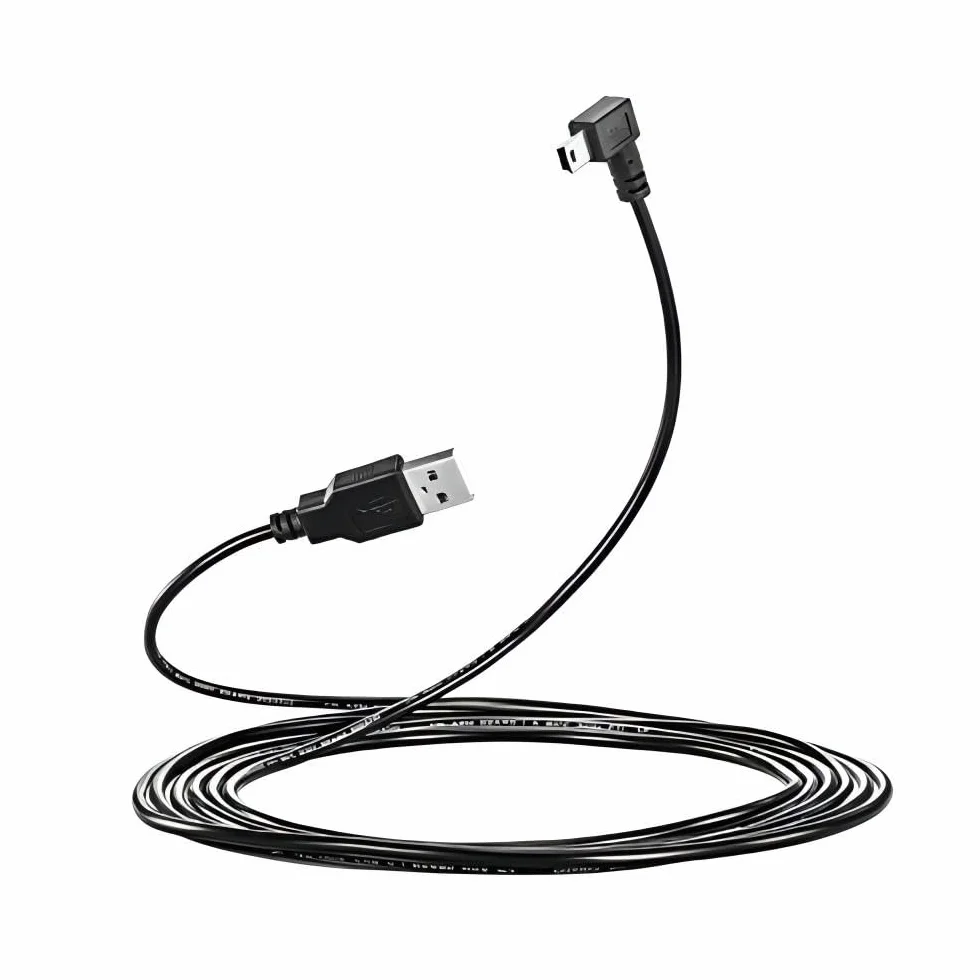 10FT USB A Male to Mini USB 90 Degree Right Angle Cable for Garmin Dash Cam GPS GoPro Hero 4 3+